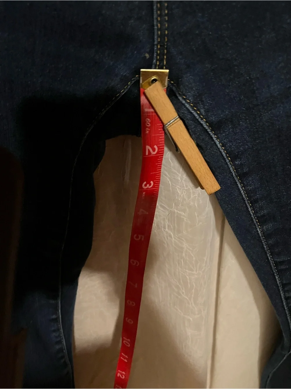 Michael Kors Dark Blue Skinny Jeans with Gold Zip Accents
